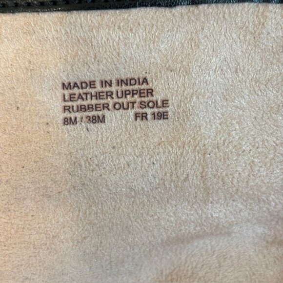 Michael Kors Black Leather Tall Boots with Gold Tone Logo Accent Size 8M - Picture 9 of 11